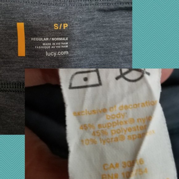 Lucy Heathered Gray Mid Rise Straight Leg Leggings - Picture 3 of 3